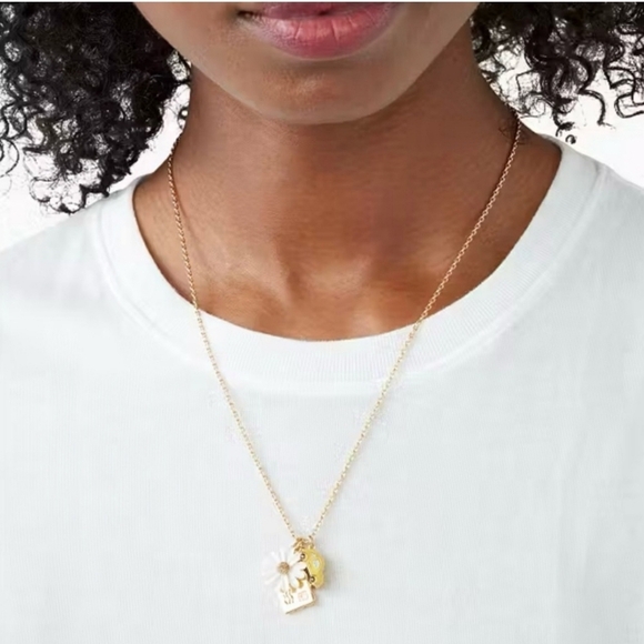 🔹️KATE SPADE Off We Go Travel Charm Pendant Necklace (Sold Out) Earring Bundle - Picture 4 of 8